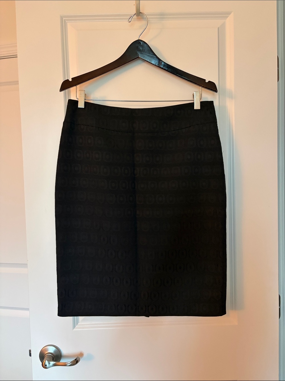 Cynthia Rowley Black Textured Pencil Skirt